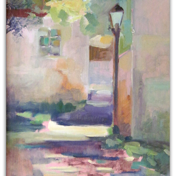 "A Street in Kuldiga" Oil on canvas Size: 70 x 45 cm, 2007