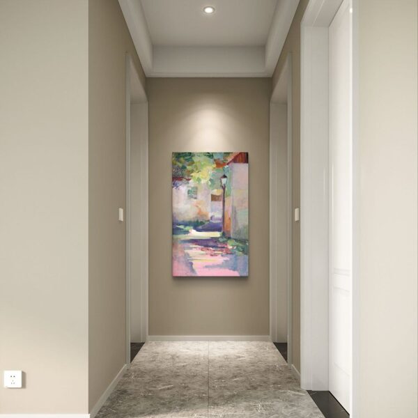 "A Street in Kuldiga" Oil on canvas Size: 70 x 45 cm, 2007