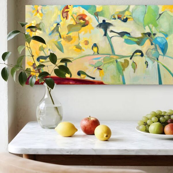 "The Bird Market" Oil on canvas Size: 90 x 120 cm, 2020