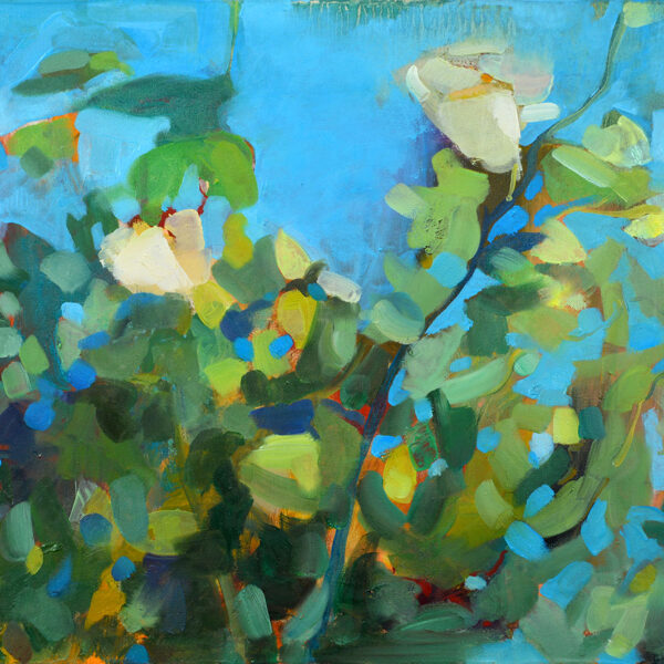 "White Roses" Oil on canvas Size: 60 x 90 cm, 2017