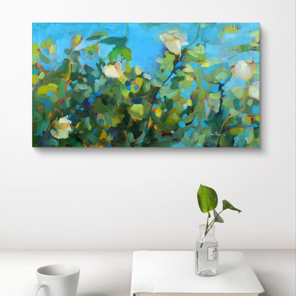 "White Roses" Oil on canvas Size: 60 x 90 cm, 2017