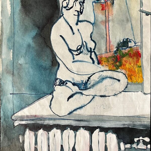 "Meet yourself I" Ink on paper Size: 40 x 30 cm, 2019