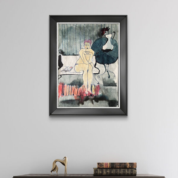 "Meet yourself III" Ink on paper Size: 40 x 30 cm, 2019