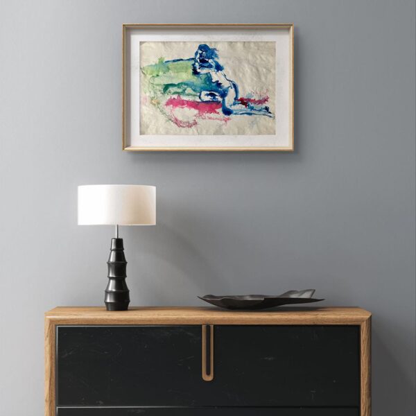 "Meet yourself II" Ink on paper Size: 30 x 40 cm, 2019