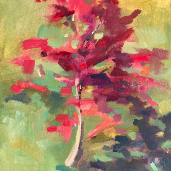 "The Flaming Tree" Oil on canvas Size: 120 x  100 cm, 2024