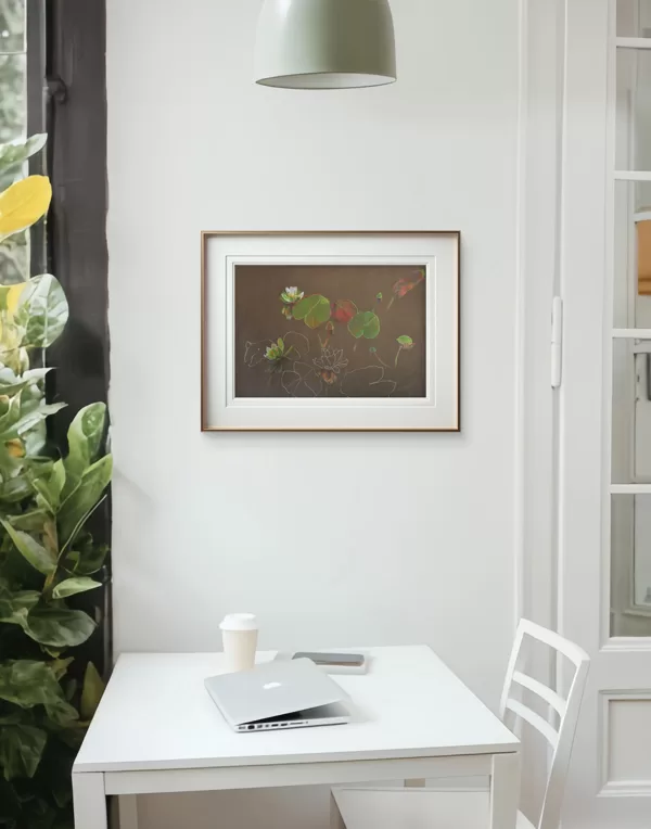 "A Water-lily Pond" Pencil on paper Size: 50 x 70 cm, 2007