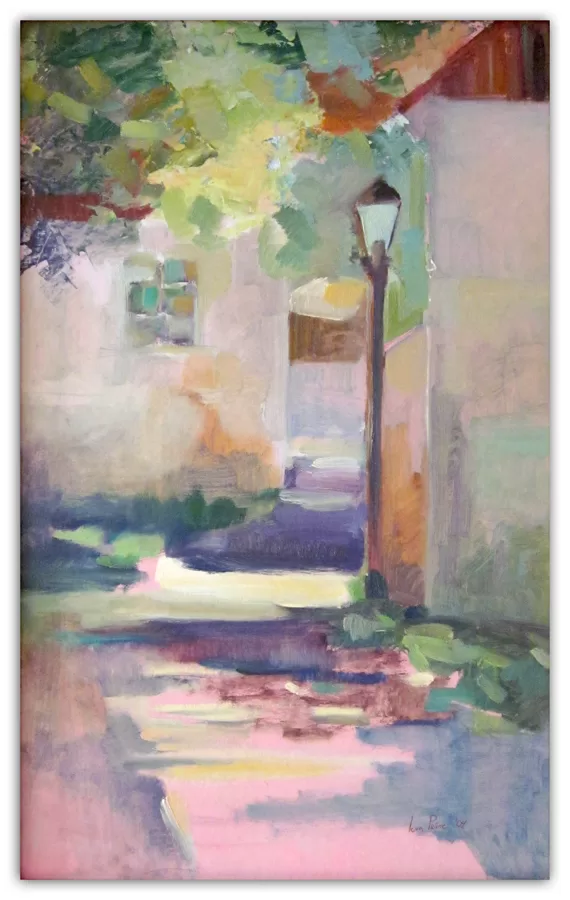 "A Street in Kuldiga" Oil on canvas Size: 70 x 45 cm, 2007