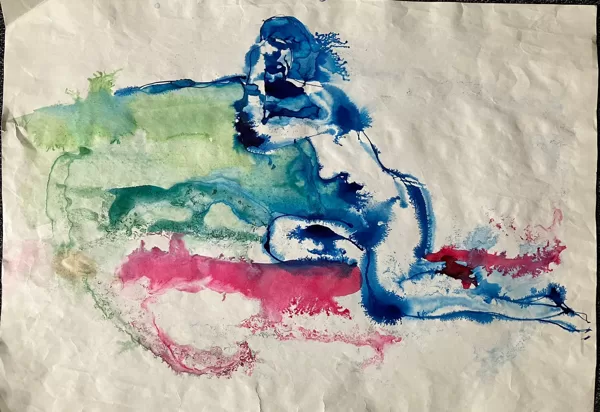 "Meet yourself II" Ink on paper Size: 30 x 40 cm, 2019