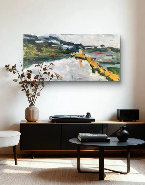 "Notodden" Oil on canvas Size: 60 x  90 cm, 2024