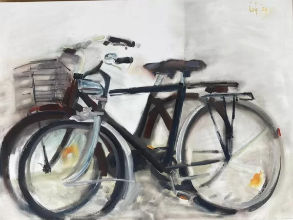 "Just the two of us" Oil on canvas Size: 100 x 80  cm, 2025
